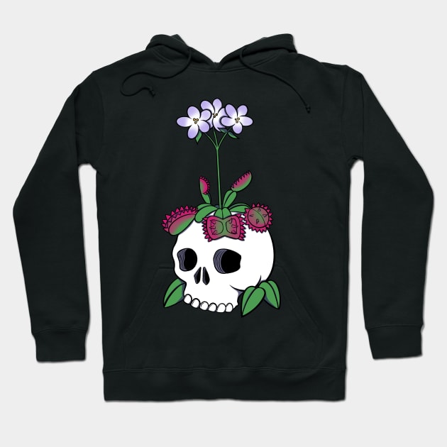 Skull Venus Flytrap Hoodie by gloomieandgrimm